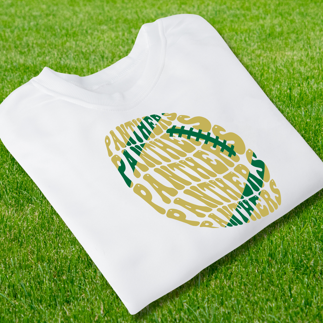 Panthers Groovy Football- Gold