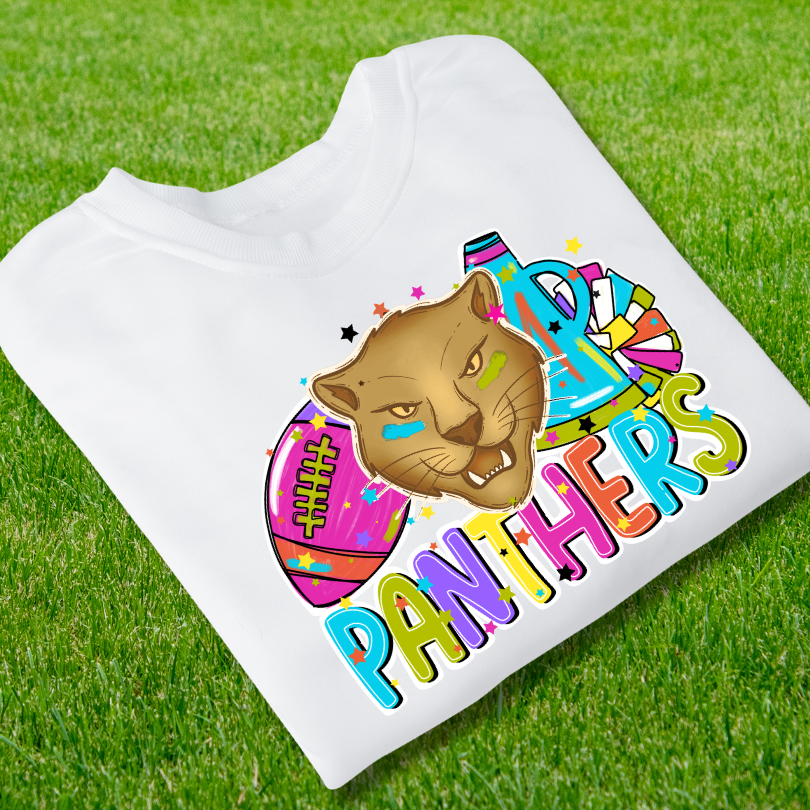 Panthers Cheer and Football Doodle