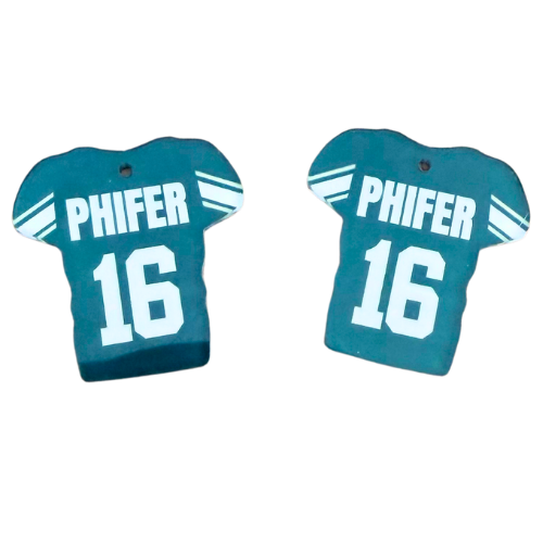 Customizable Football Jersey Earrings