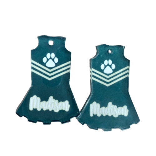 Customizable Cheerleading Uniform Earrings