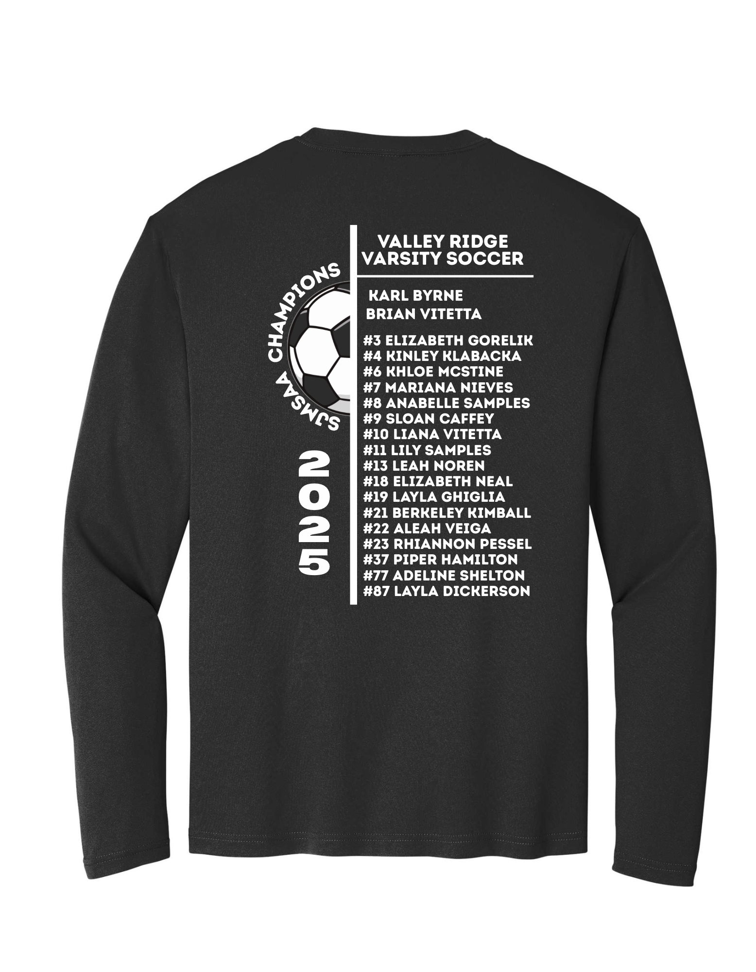 VRA Soccer Champs- Crown- Long Sleeve dryfit