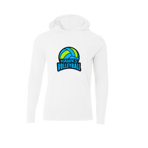 Hooded DriFit Long Sleeve- Bold Logo Hawks Volleyball image 0