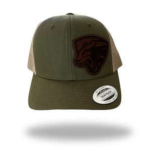 Hat with Leather (Faux) Panther Logo image 0