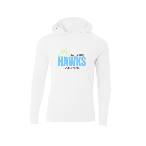 Hooded DriFit Long Sleeve- Simple Logo Hawks Volleyball image 0