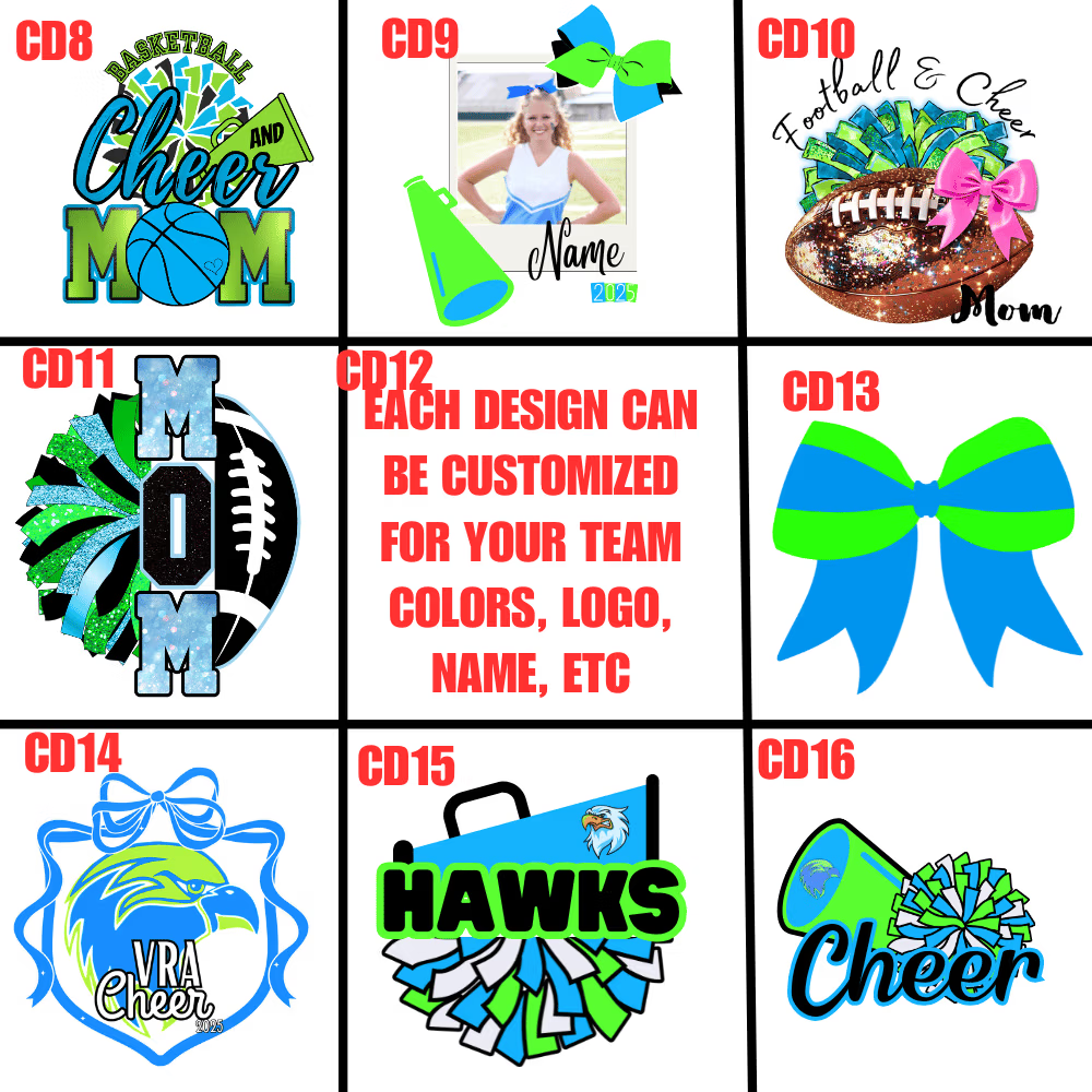 T-Shirts Cheer Designs (CD8-CD16) image 0