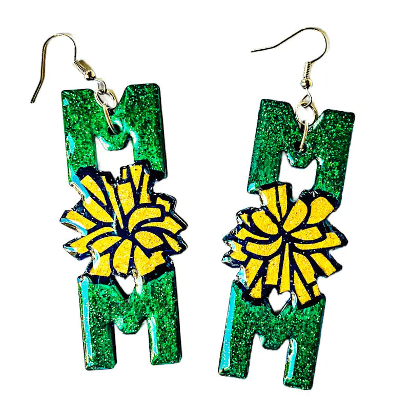 Pink Cheer Mom Earrings image 1