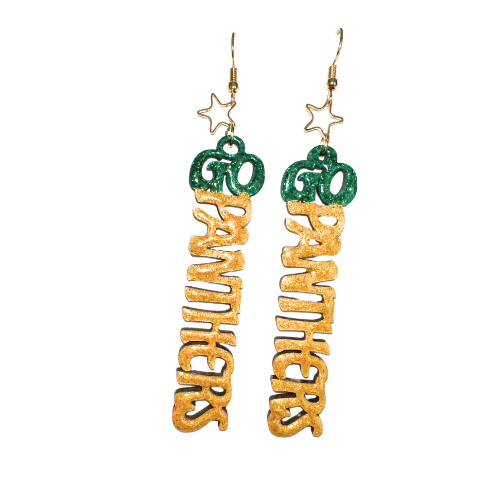 Earrings Go Panthers image 1