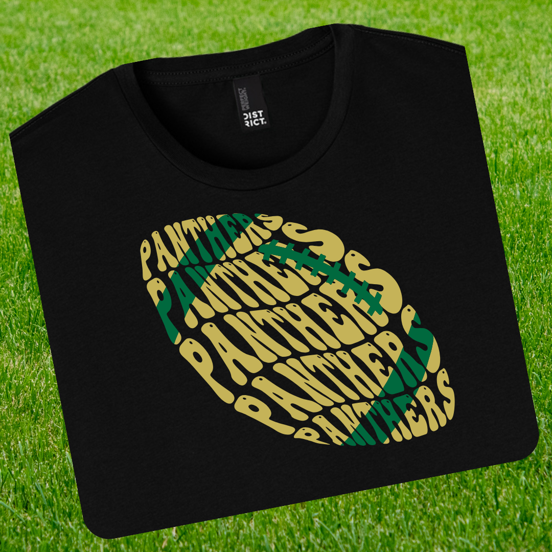 Panthers Groovy Football- Gold