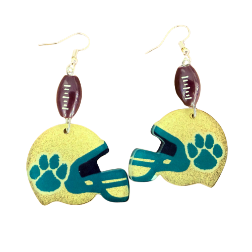 Customizable Football Helmet Earrings