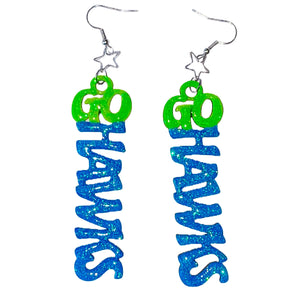 Earrings Go Hawks image 0